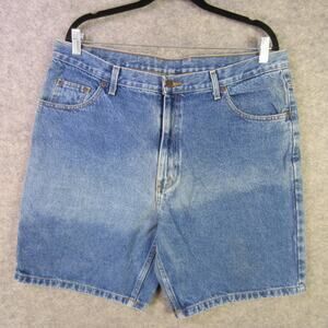 Two Pepper Denim Shorts Mens 38 Blue 100% Cotton 5 Pocket Zip Fly Classic Jorts
